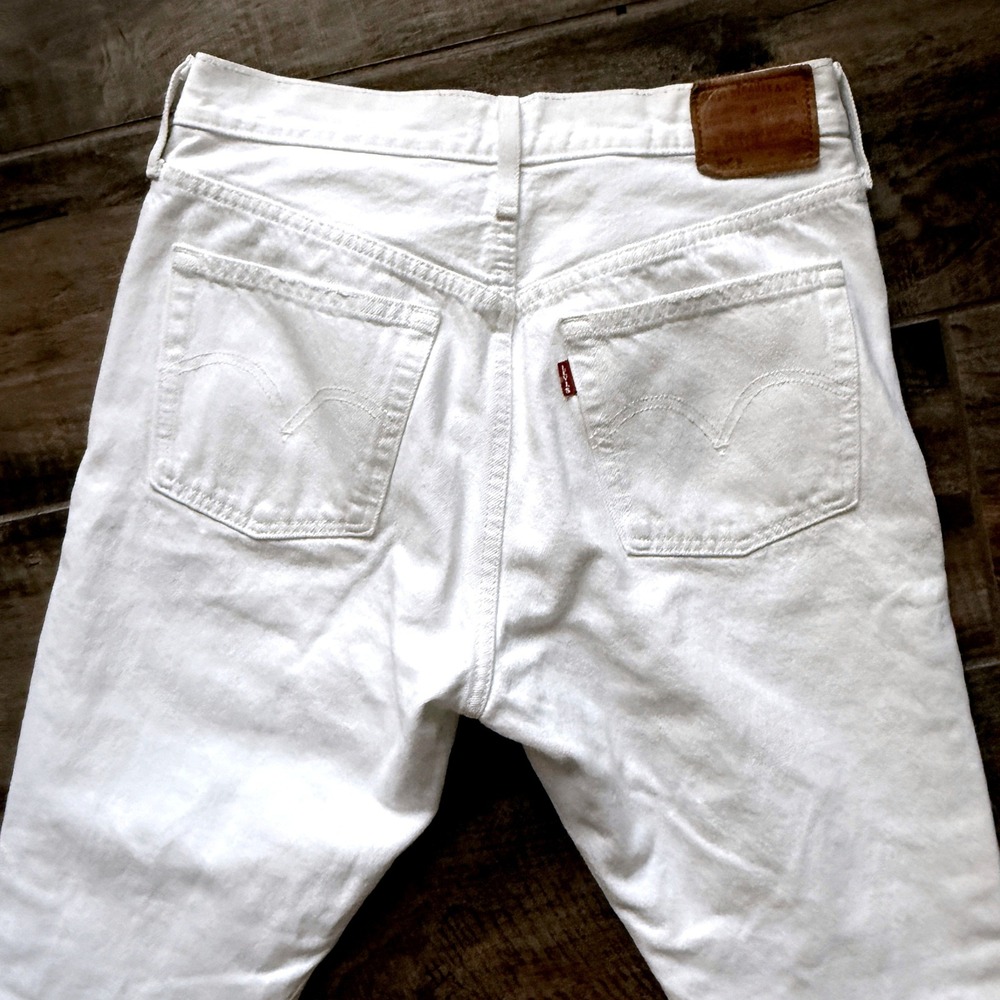 Levi's Women's 501 High Rise Raw Hem Skinny Jeans,Crystaline White, 28 - Picture 10 of 12